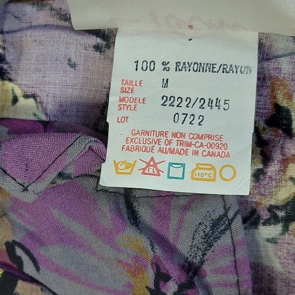 Tochi Vintage Floral Rayon Skirt Blouse Set, Medium - Picture 15 of 16